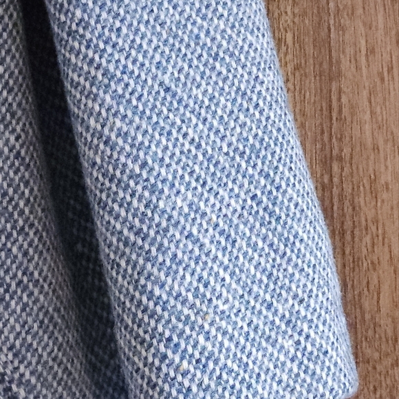 BNWOT Women's Sky Blue Tweed Jacket & Skirt Set Quiet Luxury 100% Wool - Picture 12 of 14